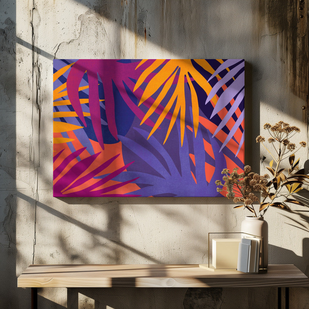 Vibrant Jungle Leaves | Canvas