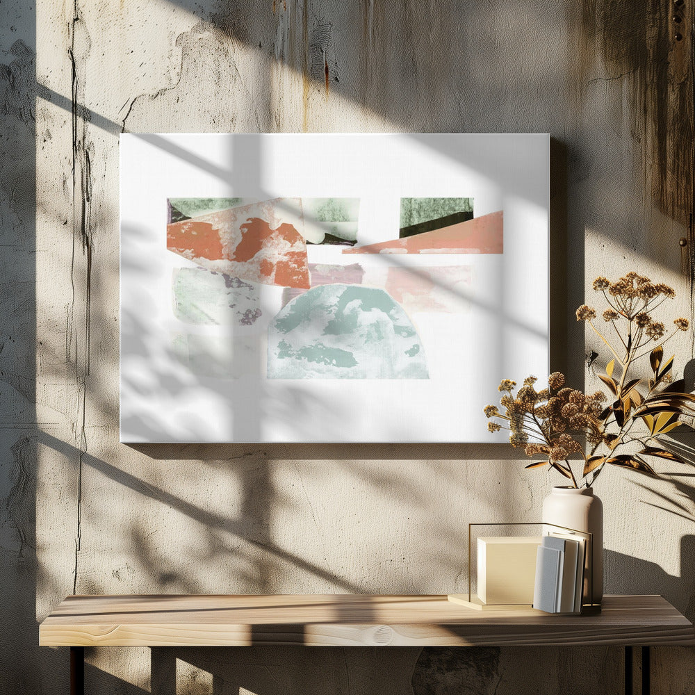 Abstract Collage With Geometric Shapes | Canvas