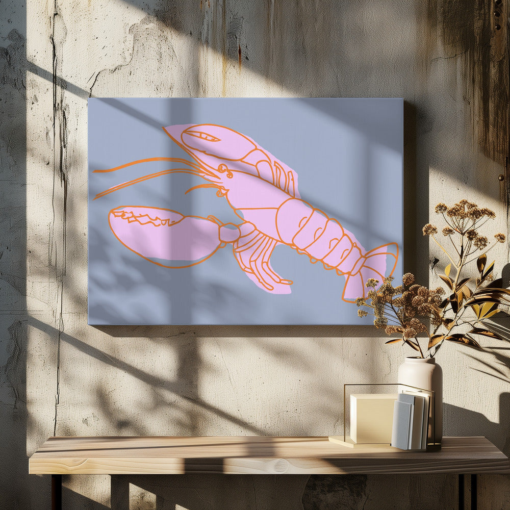 Neon Lobster Vibes | Canvas