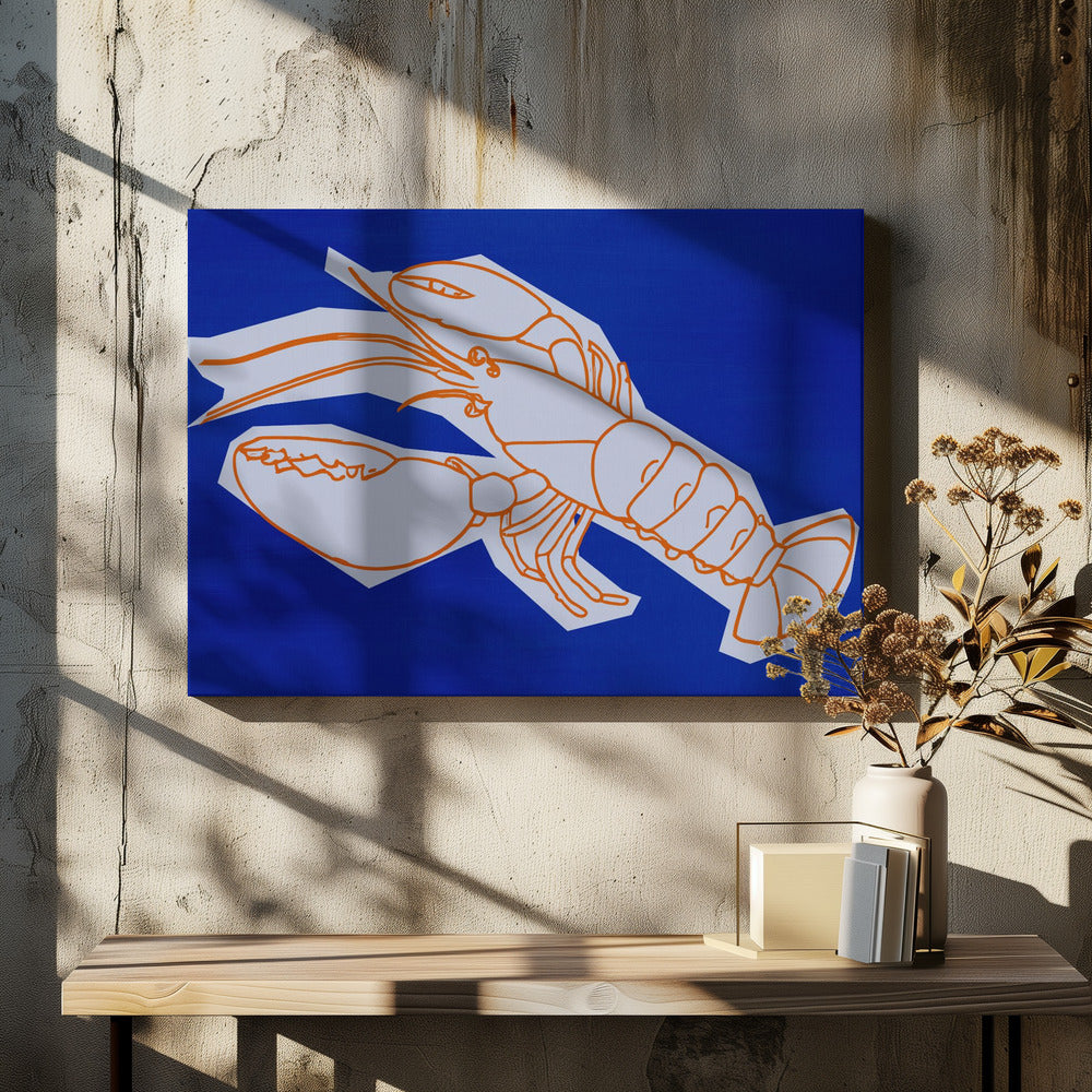 Lobster in Lines | Canvas