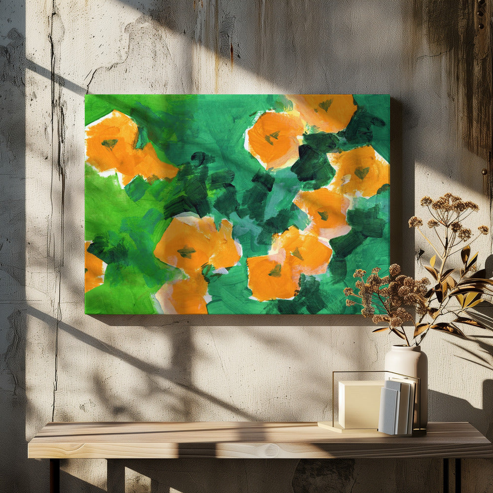 Golden Bloom Burst | Canvas