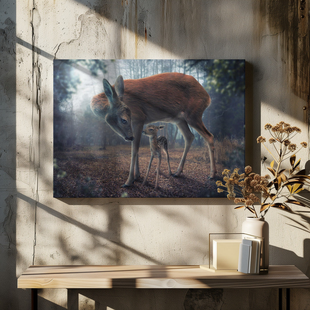 Mother and Fawn | Canvas