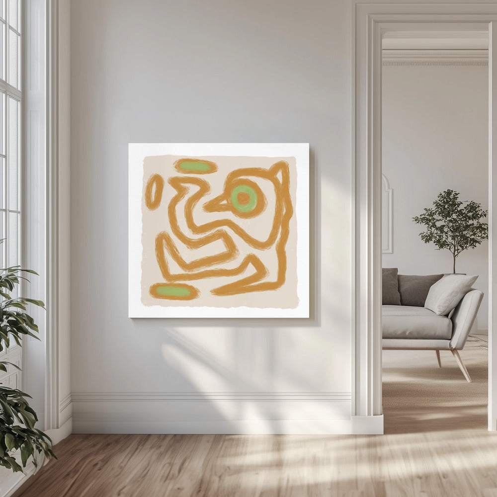 Tan Scribble 2 | Canvas