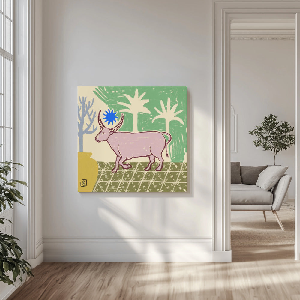 Azure Horned Oasis | Canvas