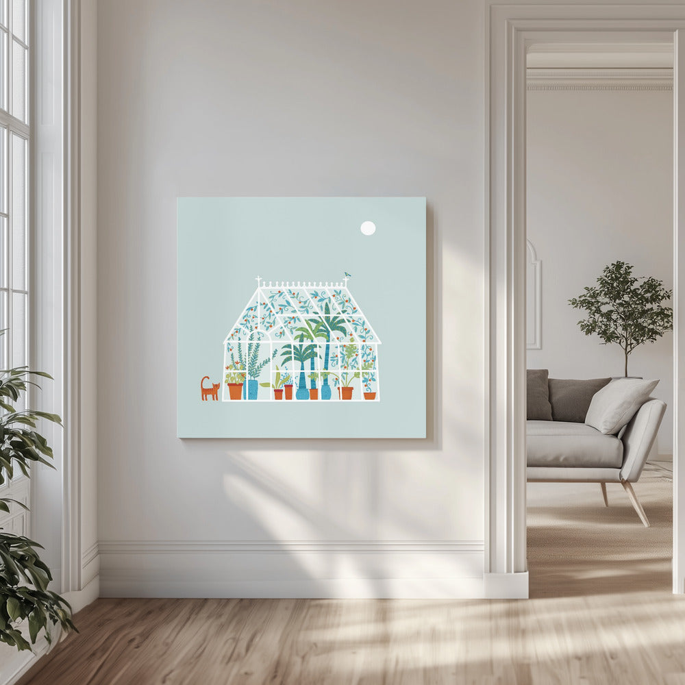 Greenhouse Filled With Diverse Plants | Canvas