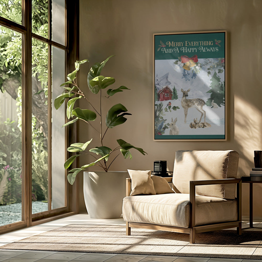 Merry Woodland Scene | Poster