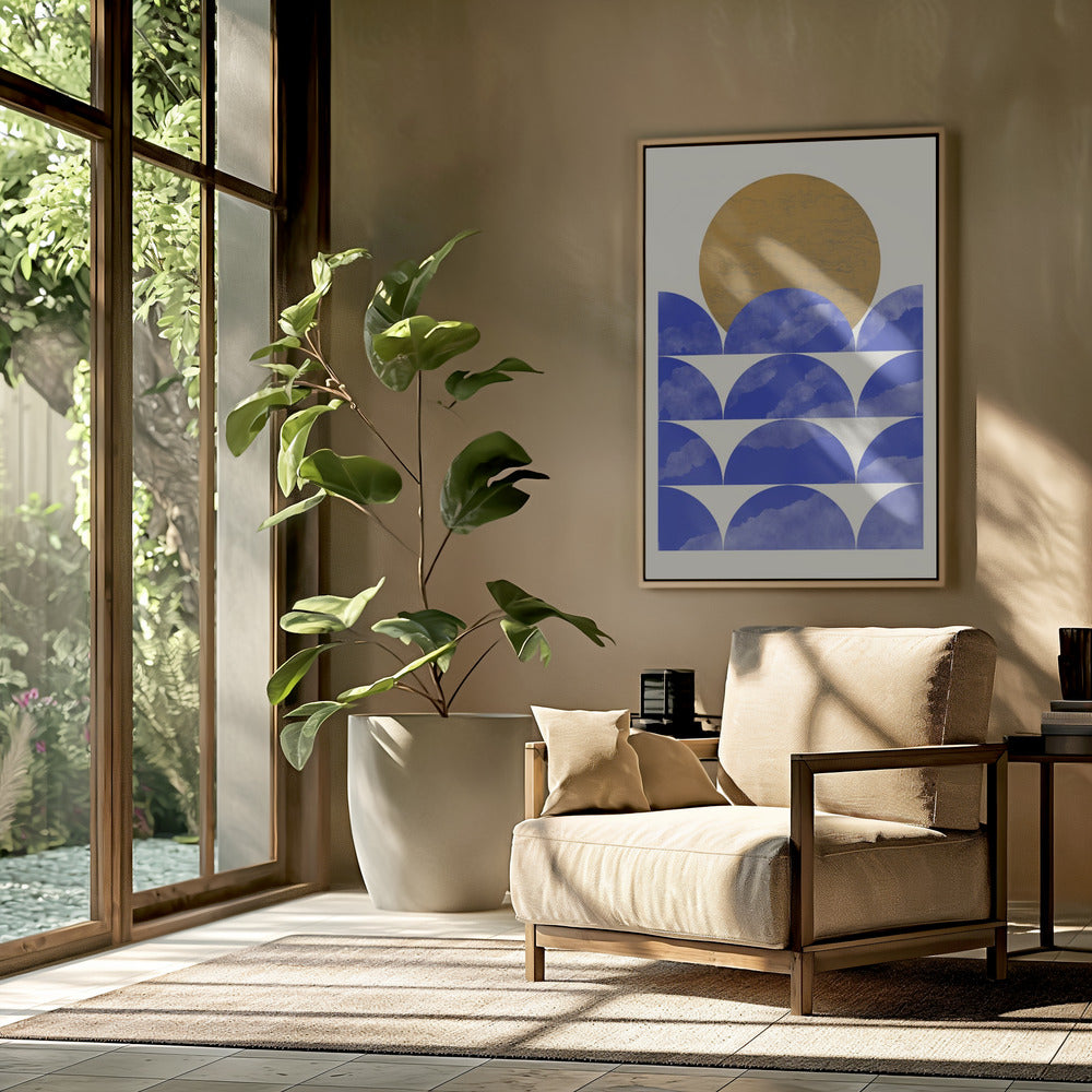 Geometrical Sunset Composition | Poster
