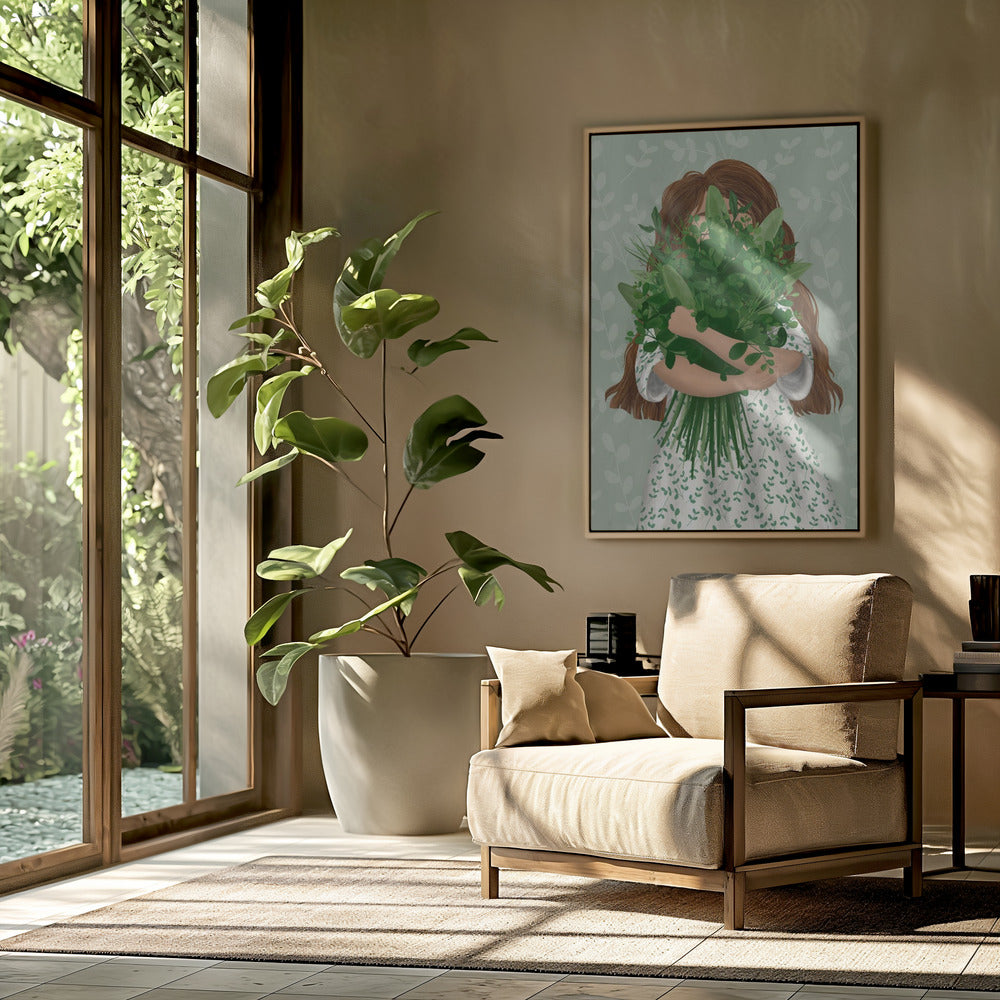 Girl with posy | Poster