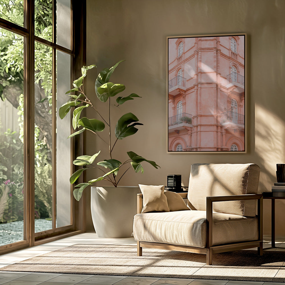 Pastel Pink Umbria | Italy travel photography | Poster