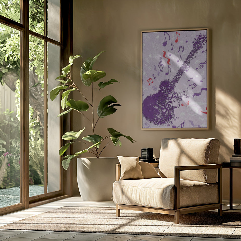 Electric Guitar Pop Art Exploding | Poster