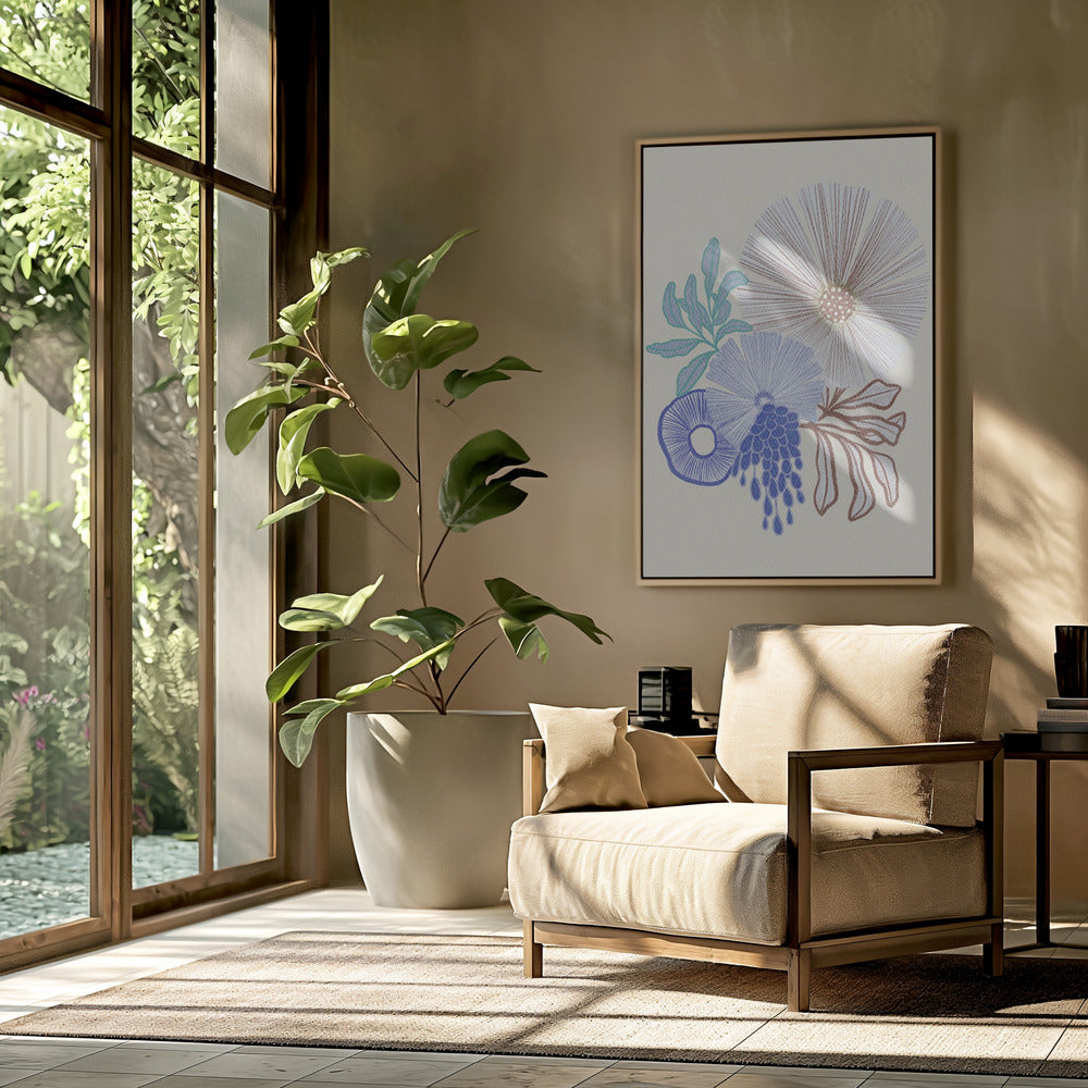 Coral floral | Poster