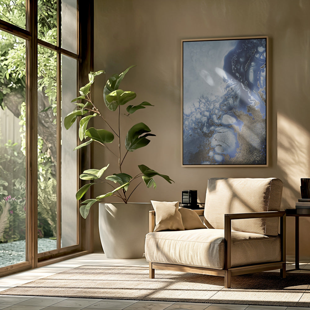 Zen Art 'Ocean Wave Waltz 2' - Watercolor waves | Poster