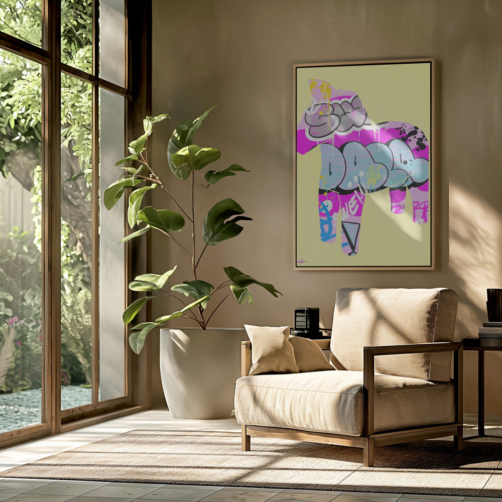 Graffiti Style Dala Horse | Poster