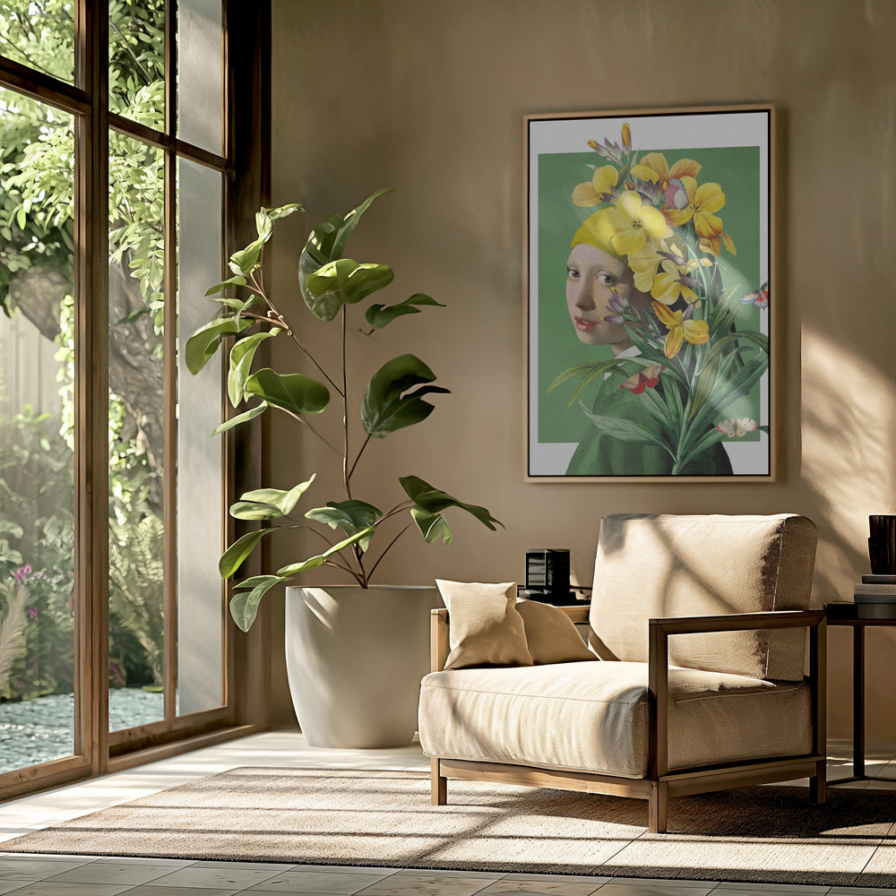 Girl With Pearl Earring the Springtime Edition | Poster