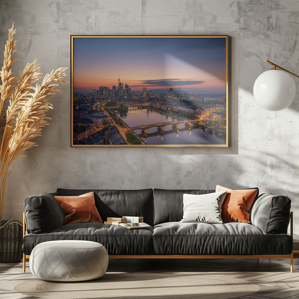 Frankfurt Skyline at sunset | Poster