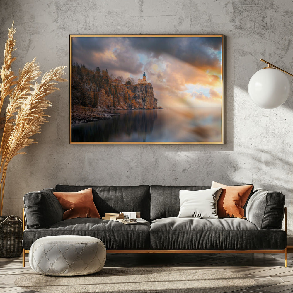 A Cloudy Day at Split Rock Lighthouse | Poster