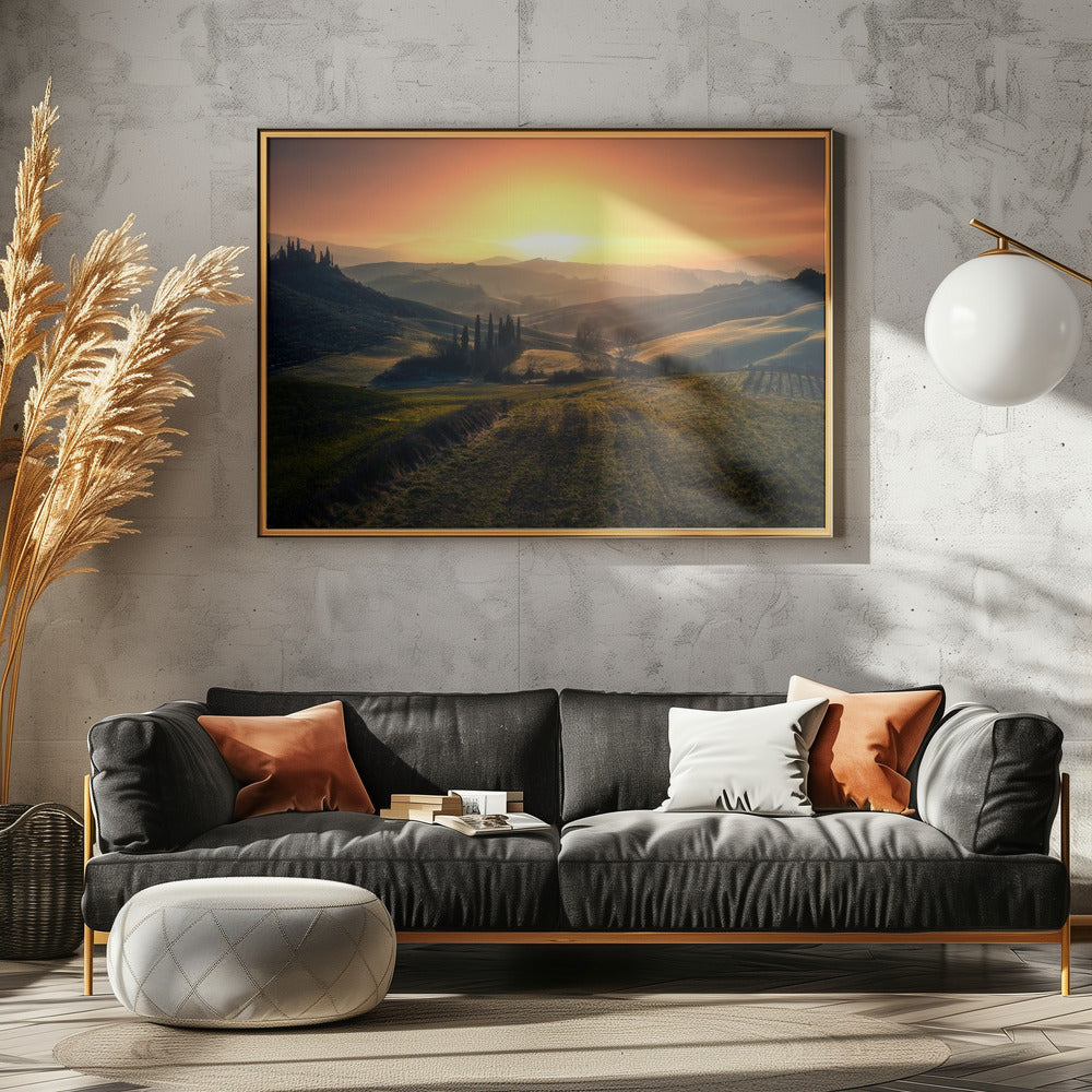 Val d'Orcia in the morning | Poster