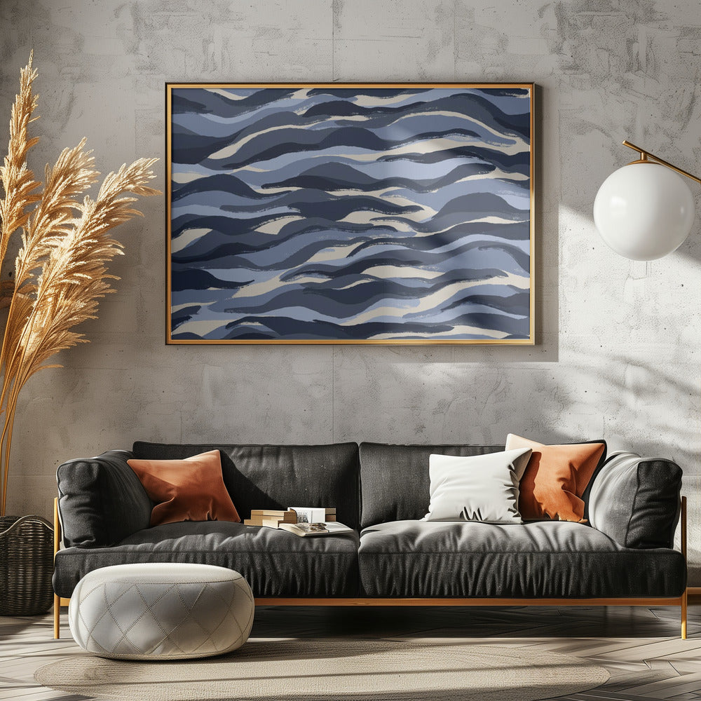 Waves of Indigo | Canvas