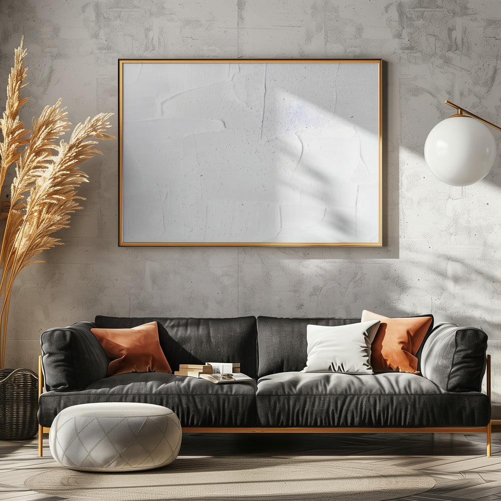 White Calm Textured | Poster