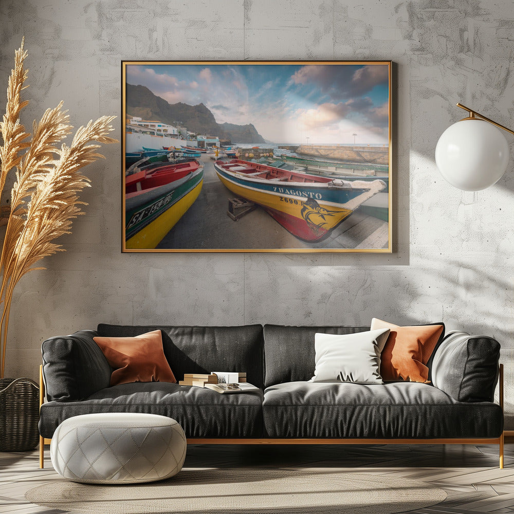 Colored Boats | Canvas