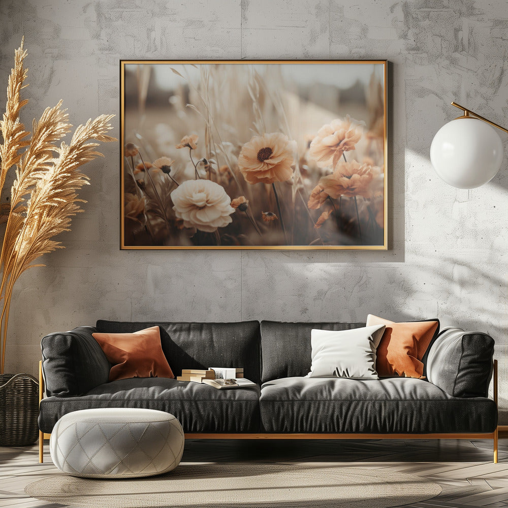 Sepia Blooms | Poster