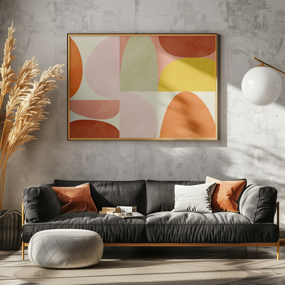 Warm Pastel Geometry | Canvas