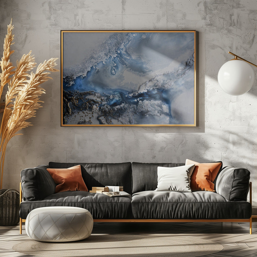 Abstract GREY blue - Arctic Waters | Poster