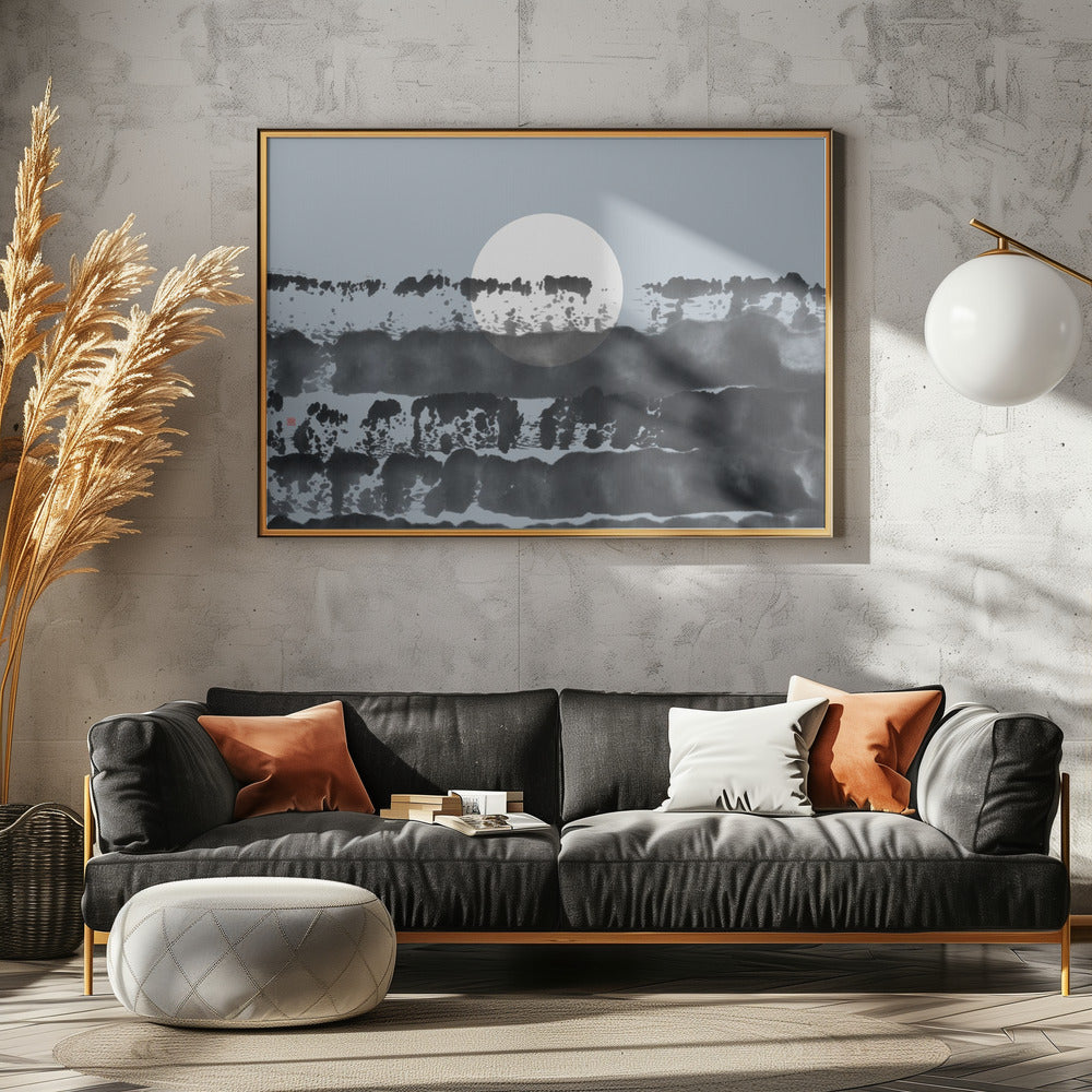 Hidden Moon N°5 | Behind the Horizon | Canvas