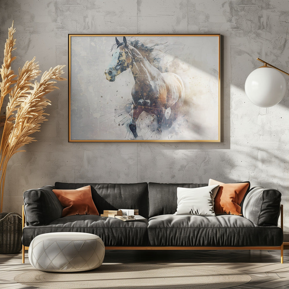 Horse Animal Vintage Art Illustration Wallart 09 | Poster