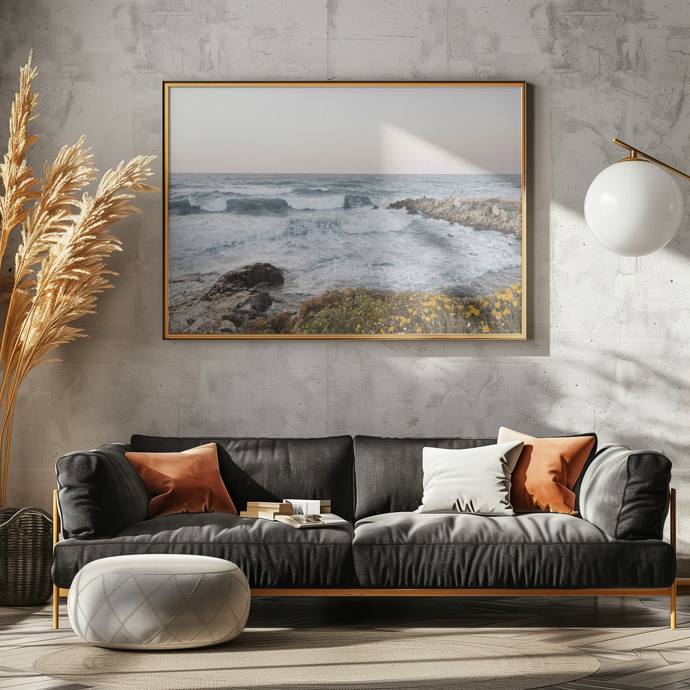 Seascape and poppies | Poster