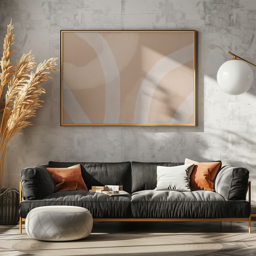 Neutral Abstract Watercolor. Minimalist In Pastel Colors No. 5 | Canvas