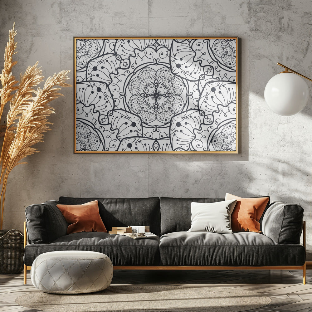 Abstract Mandala Line Art | Canvas