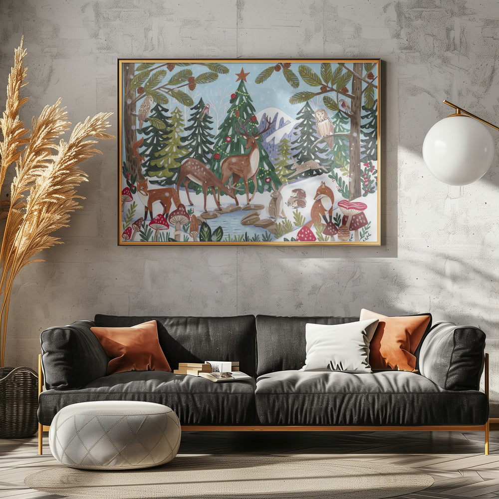 Animal Winter Scene | Canvas