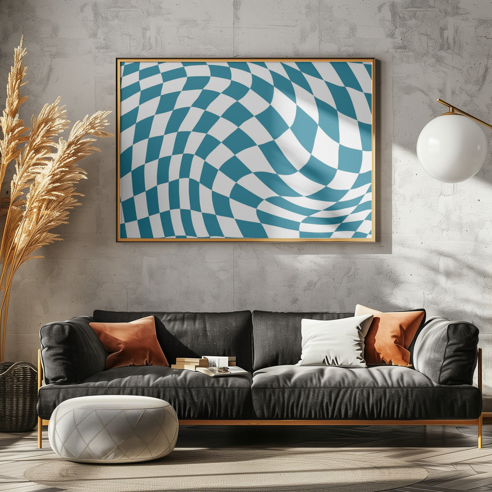 Blue Checkerboard | Canvas