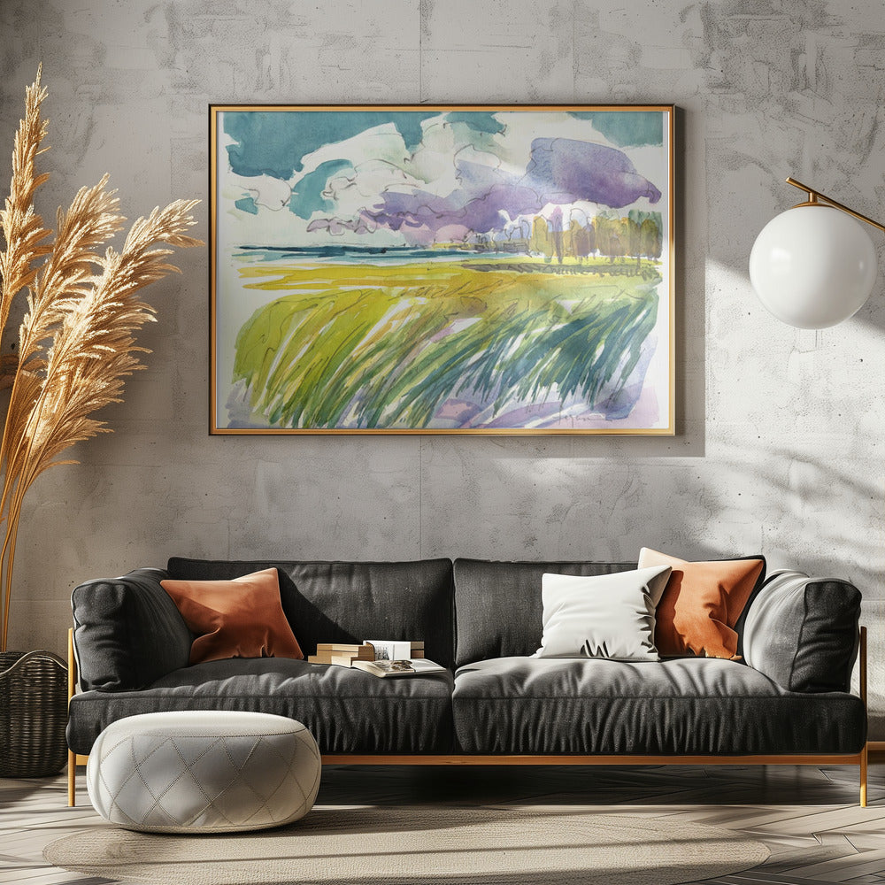 Serene Meadow Skies | Poster