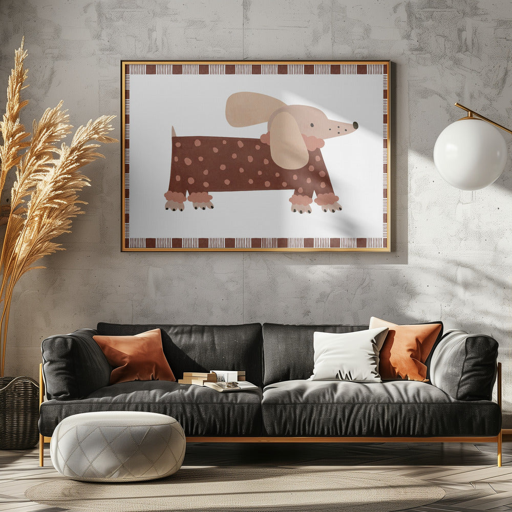 Dotted Dachshund | Canvas