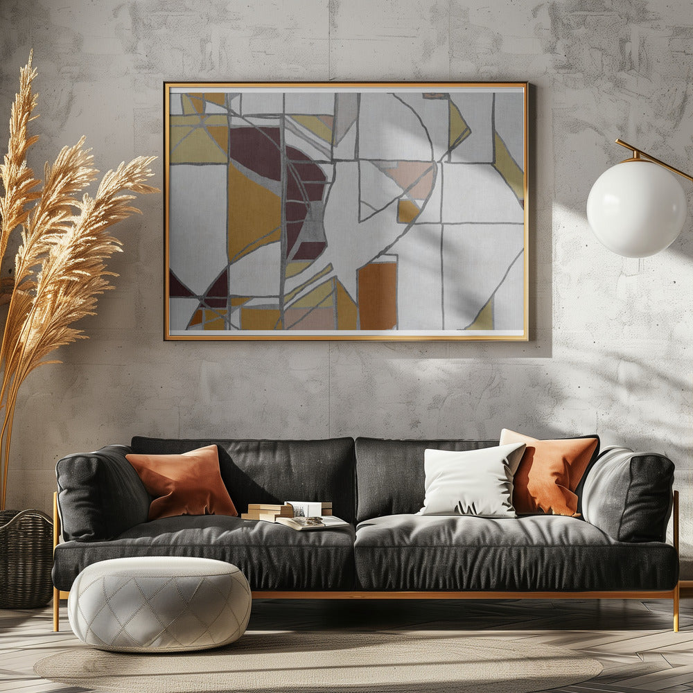 Abstract Geometric Forms in Warm Tones | Poster