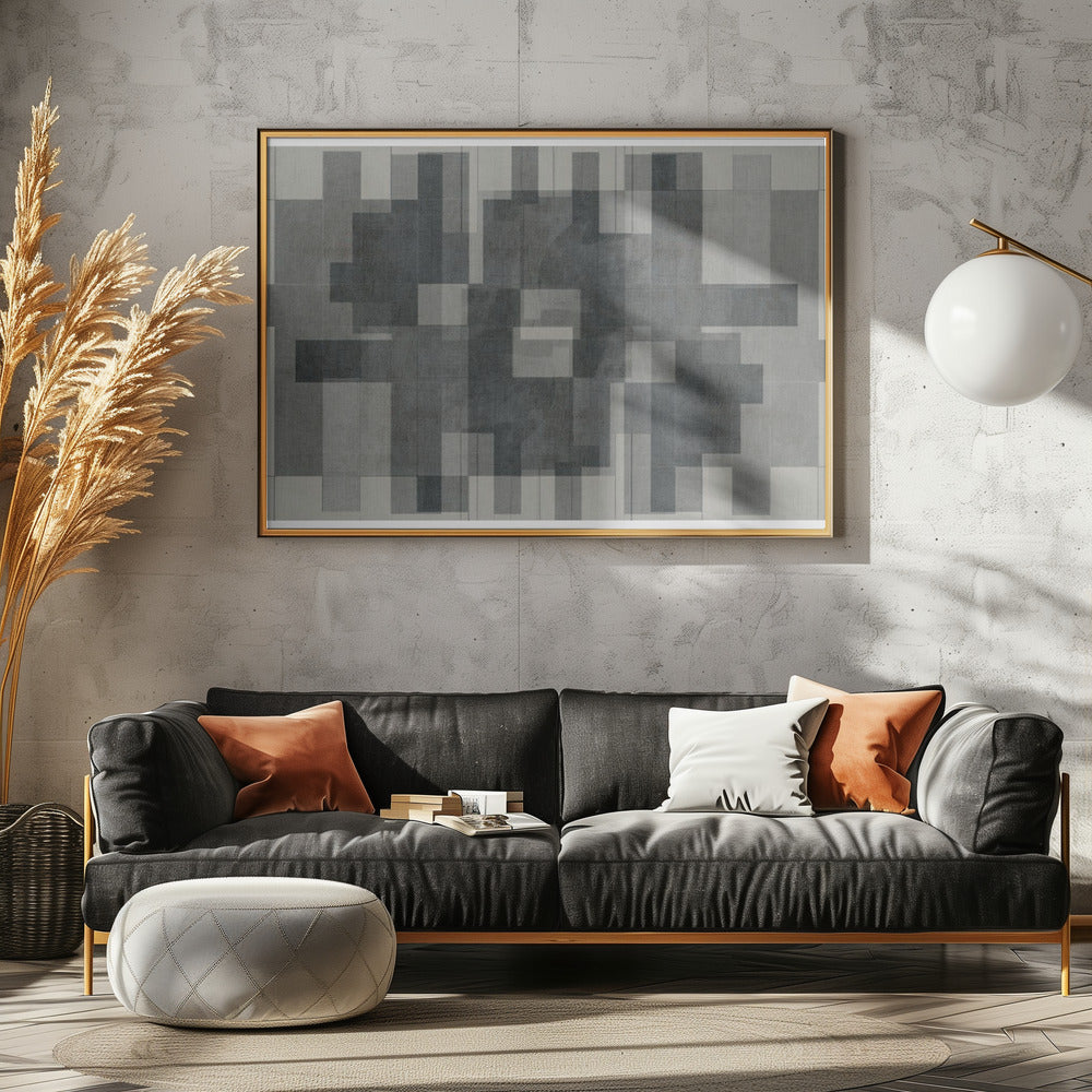 Mid Century Modern in Grayscale | Canvas