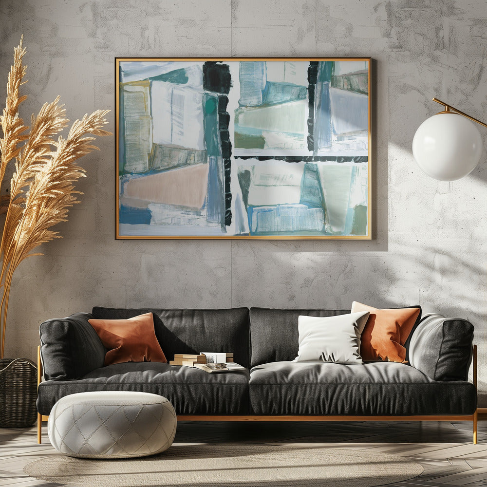 Constructed Abstraction Blue | Poster