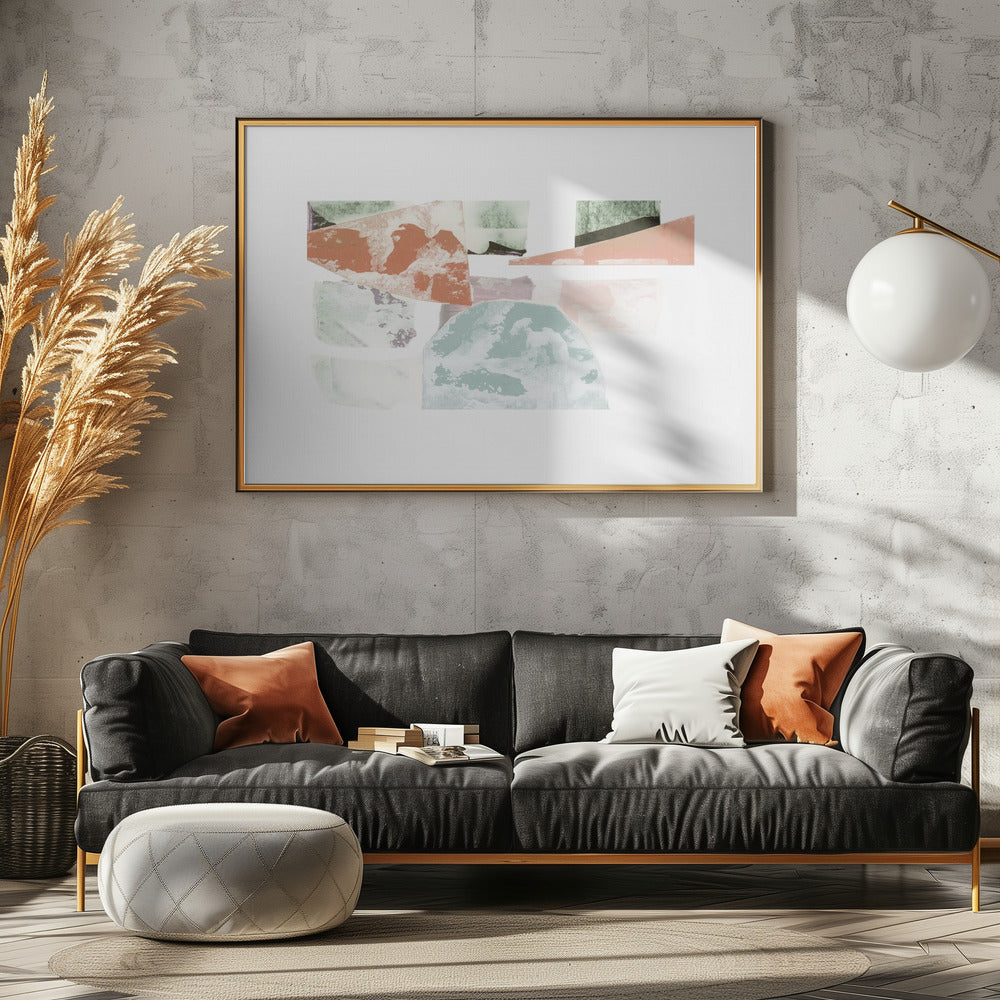 Abstract Collage With Geometric Shapes | Poster