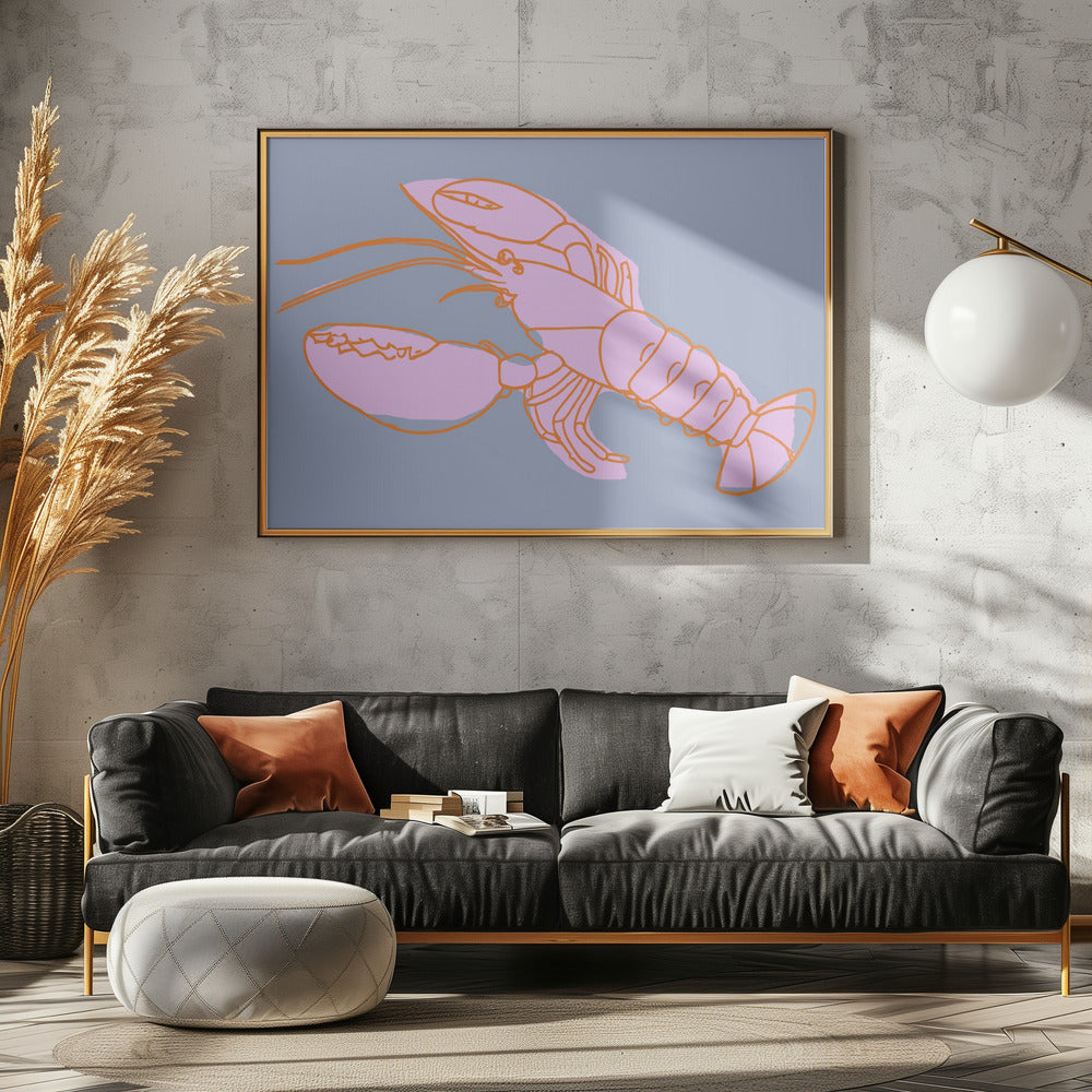 Neon Lobster Vibes | Canvas