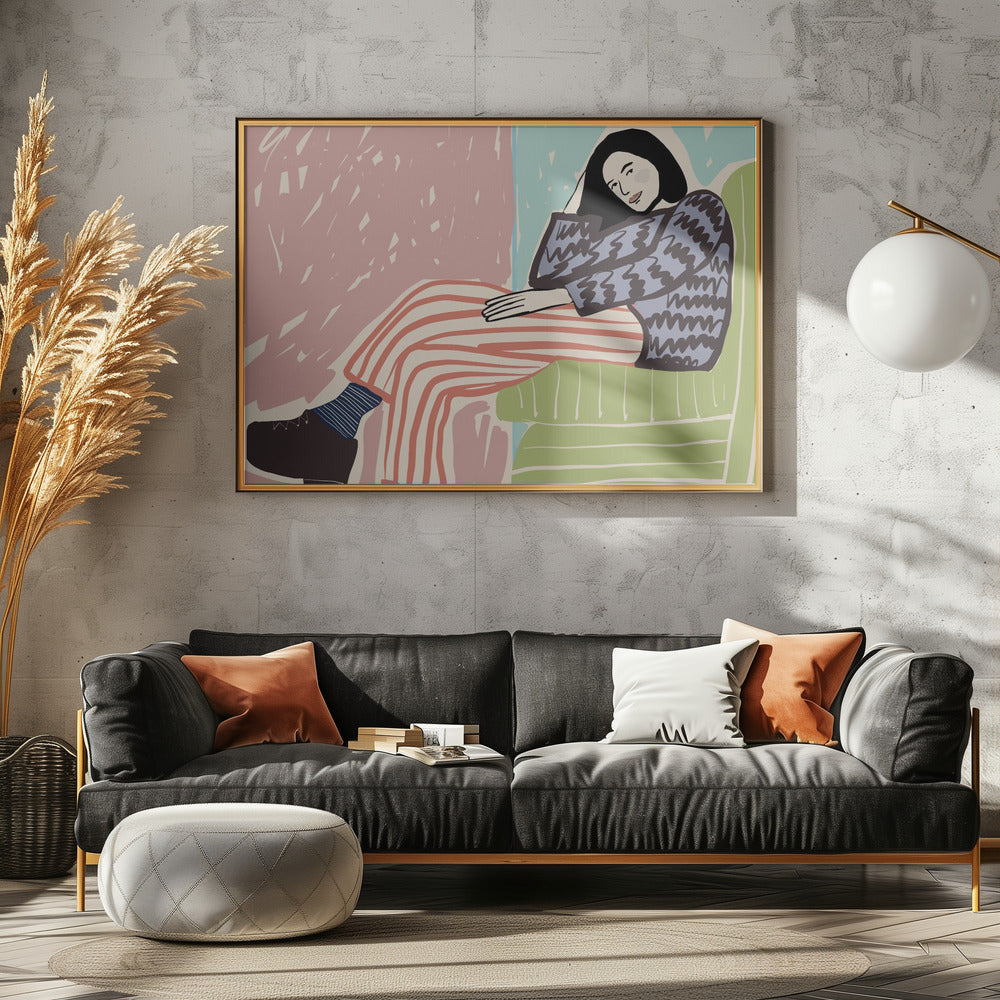 Lady on chair | Canvas
