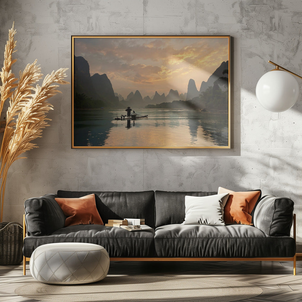 Golden Li River | Canvas