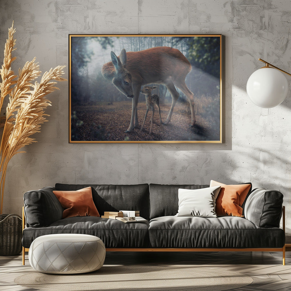 Mother and Fawn | Canvas