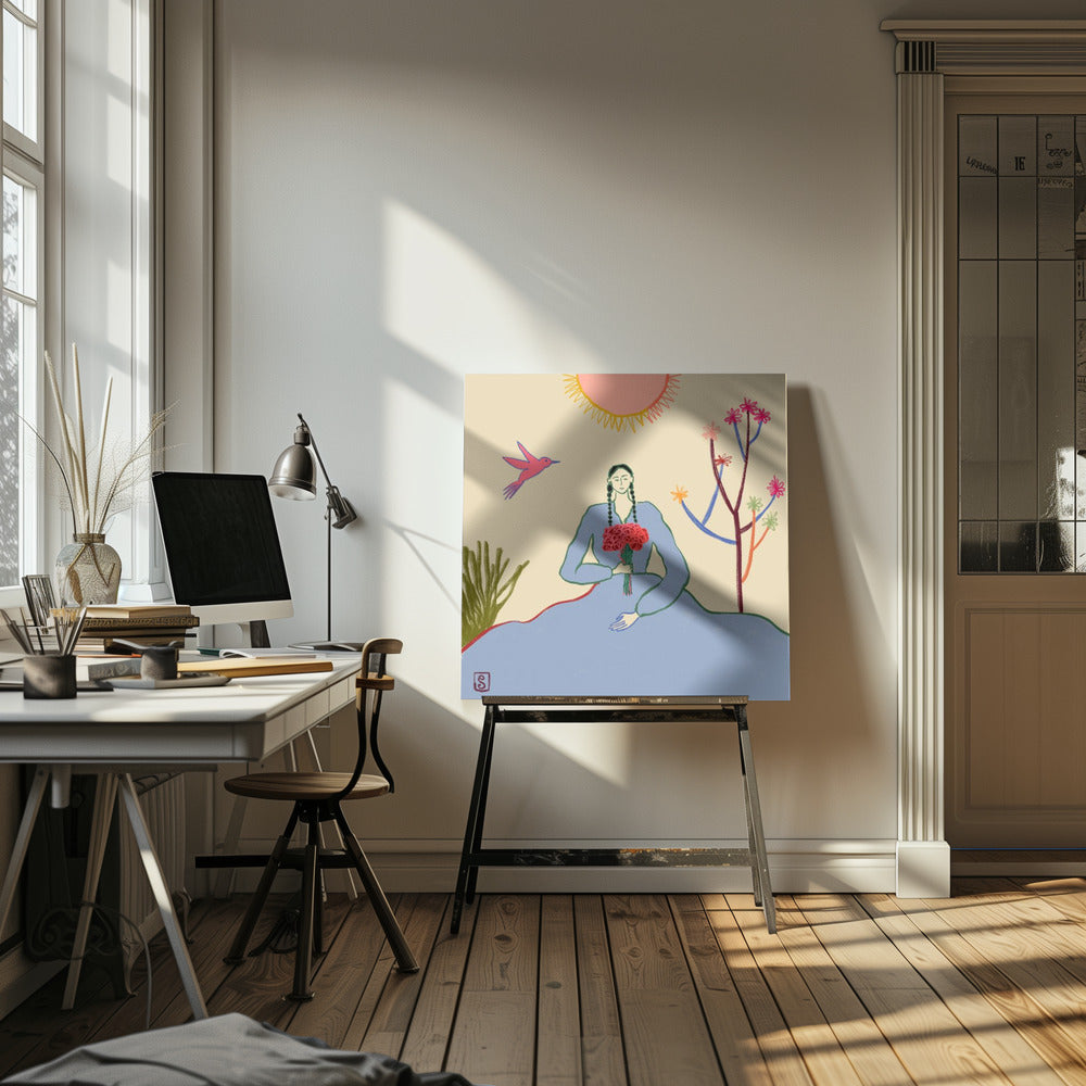 Serene Blossom's Embrace | Canvas