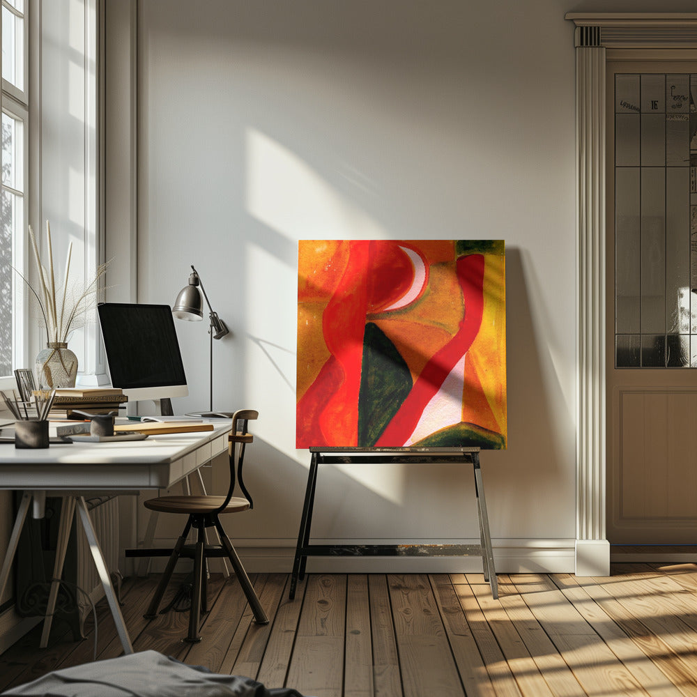 Reds and Golden Abstract | Canvas