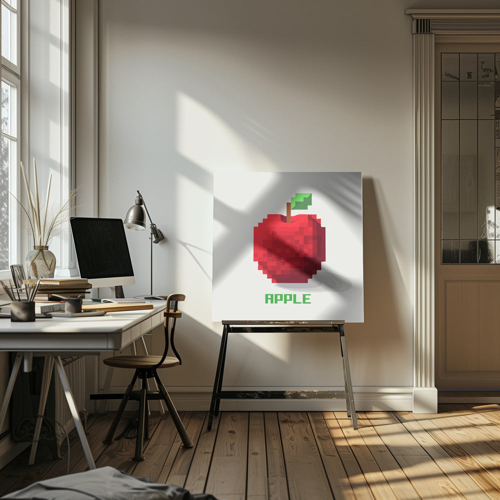 Pixel Fruit Apple | Canvas