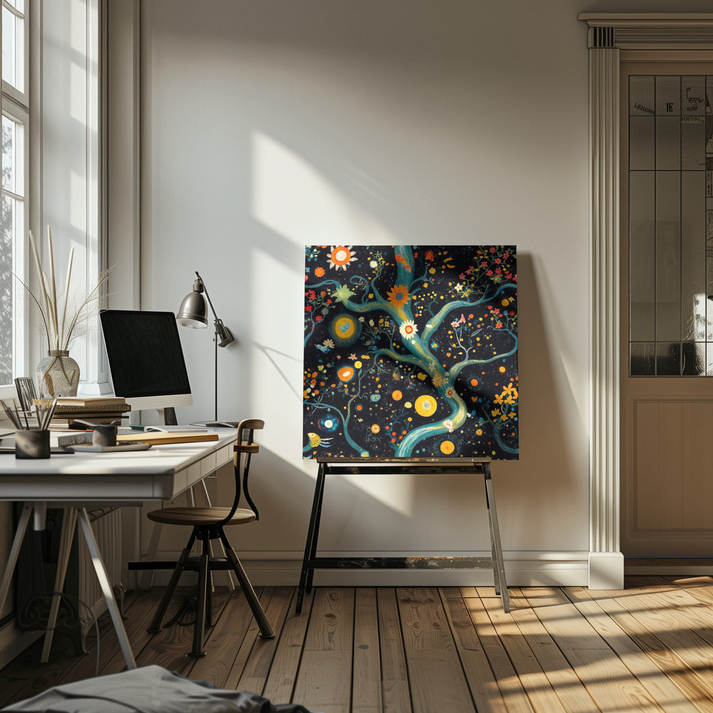 Cosmic Garden Blooms | Canvas