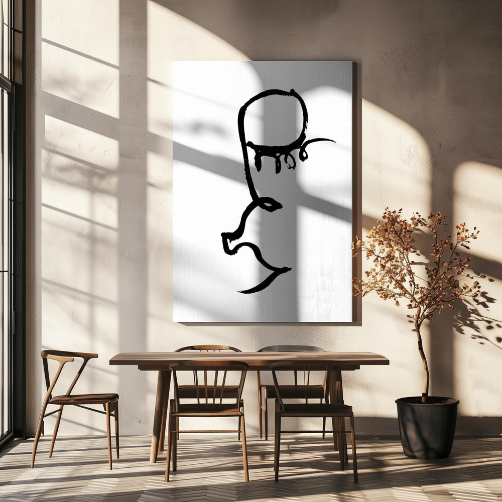 Half Face Black | Canvas