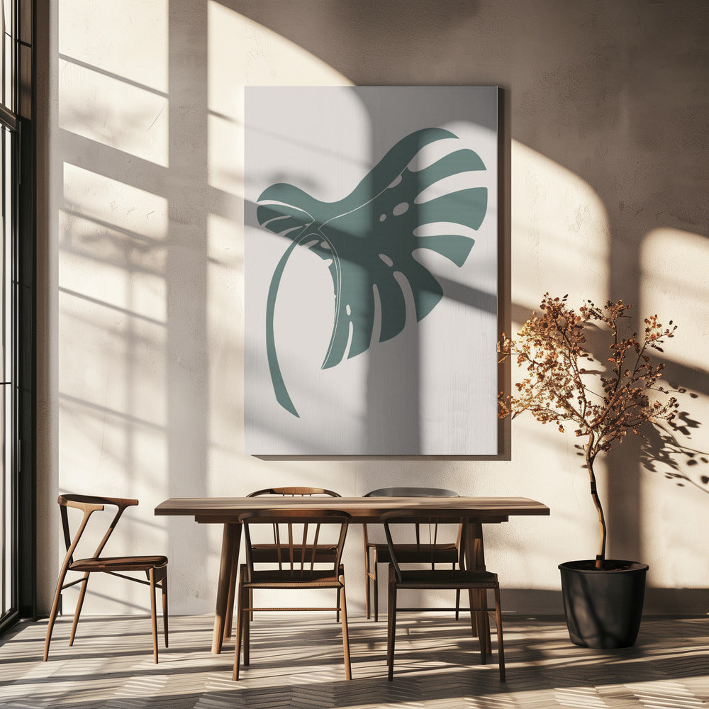 Monstera Bent Green | Canvas